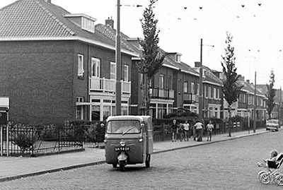 Het karretje waarmee de boodschappen bezorgd werden